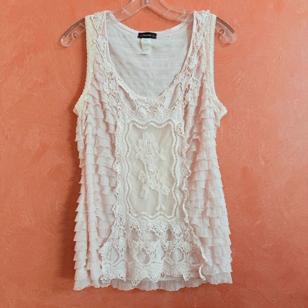Women’s Cocomo ruffle tank top large